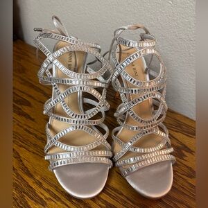 Gianni Bini Rhinestone lace up formal heel size 9.5 M